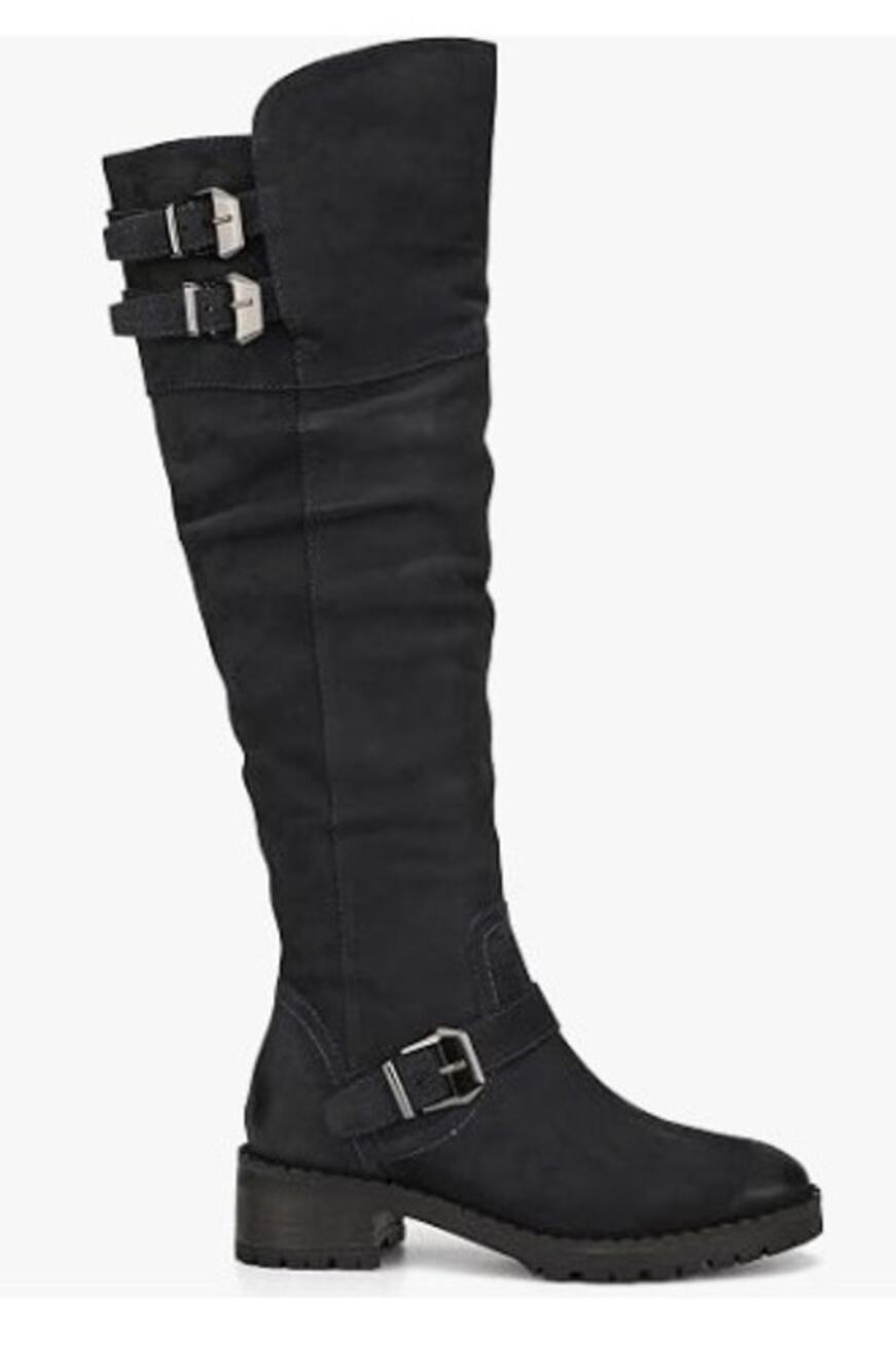 Vintage Foundry Co. Victoria Tall Boots knee high Black LEATHER Women's size 8